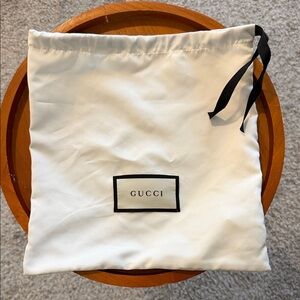 Gucci Ivory Pouch with Black Accents